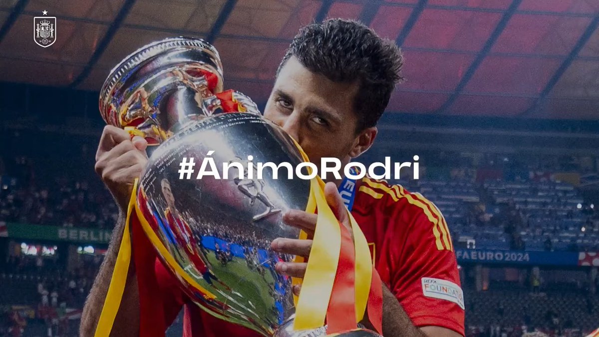 Una pequeña piedra en el camino no podrá derribar a un gran jugador como tú ❤ ¡ÁNIMO, 𝗥𝗢𝗗𝗥𝗜𝗚𝗢! #VamosEspaña