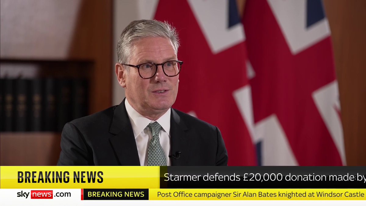 "It's important to look behind the number". In a sit down with Sky's Beth Rigby, PM Sir Keir Starmer defends accepting accommodation worth £20,000 to help his 16-year-old son study for his GCSE exams during the general election campaign. 📺 Sky 501