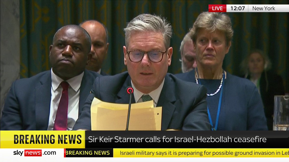 “I wonder how Russia can show its face in this building” Prime minister Keir Starmer calls for Russia to "get out of Ukraine" and labels its invasion as "illegal" while speaking at the UN General Assembly👏