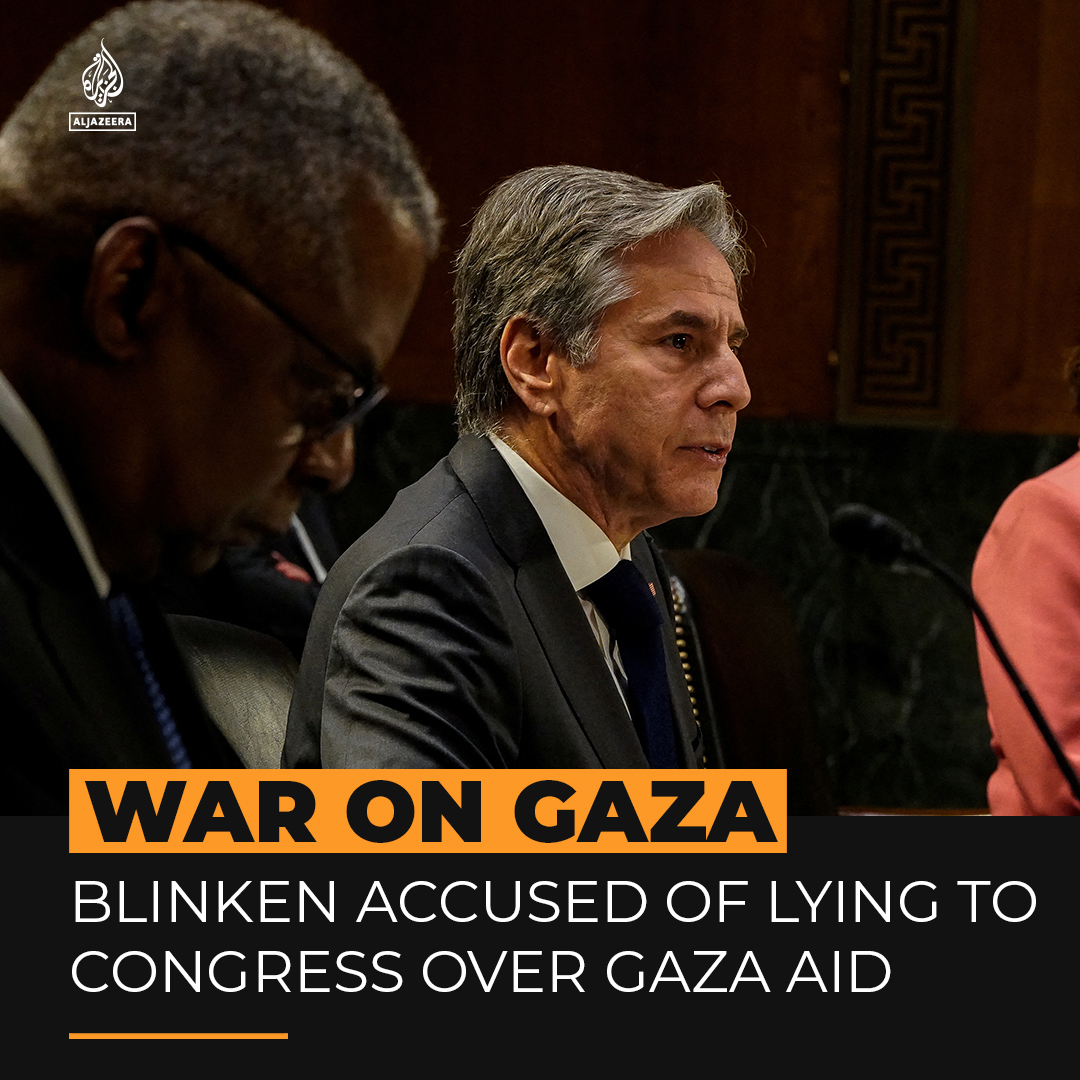 The US’s top diplomat Antony Blinken is facing calls for his resignation over allegations he lied to Congress about Israeli forces blocking US aid for besieged Gaza.