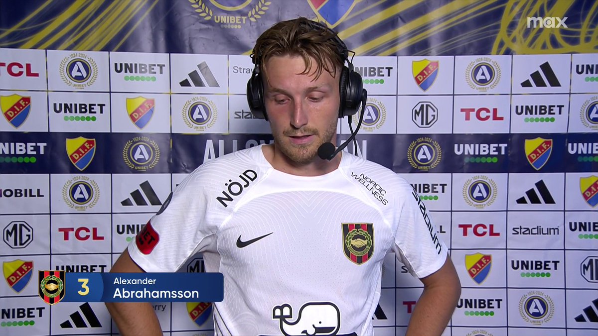 "Vad är det för jävla nivå? Jag fattar inte hur man inte kan plocka den. Jag vet inte vad jag ska säga." 💬 BP:s Alexander Abrahamsson om Priskes offsideposition vid 2-0-målet. 📲 Se höjdpunkter från Allsvenskan på Max