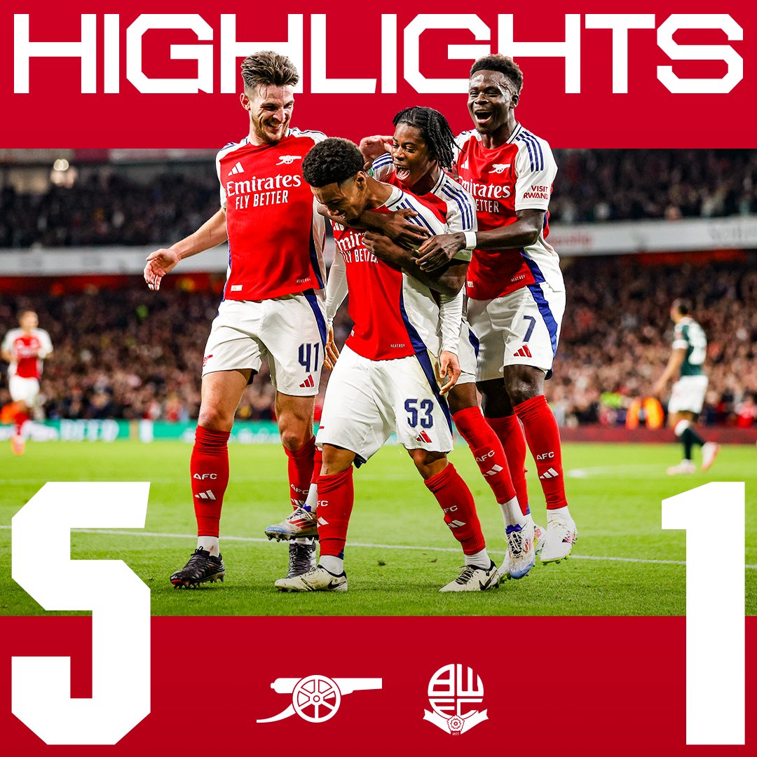 Special nights in N5 🤩 Relive our 5-1 victory over Bolton Wanderers in the Carabao Cup Third Round 👇