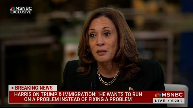 Vice President Harris: Our broken immigration system needs to be fixed. Months ago, Congress proposed the toughest bipartisan border security bill in decades. Donald Trump realized the border was a problem he wanted to run on so he told Congress to kill the bill. As president, I will bring it back and sign it into law