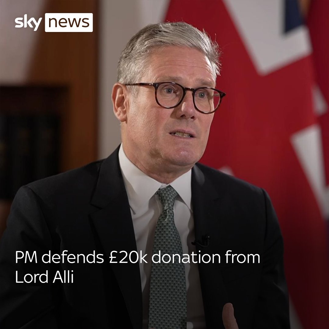 The prime minister says he accepted the donation for a flat for his son to revise for his GCSEs, adding, 'I promised him I'd protect him'