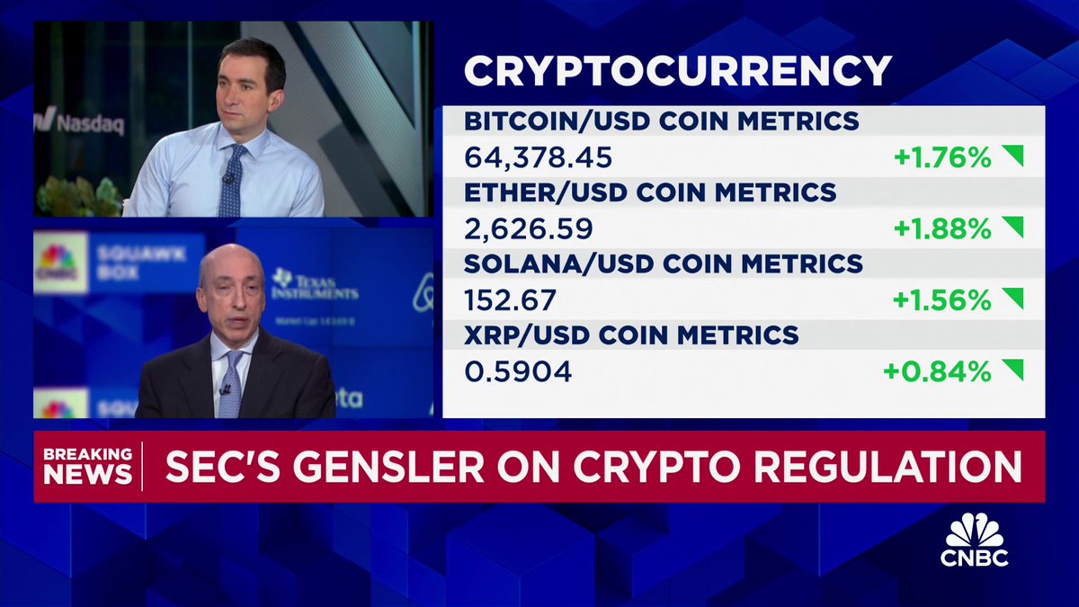 JUST IN: 🇺🇸 Gary Gensler affirms #Bitcoin is not a security. "Bitcoin, my predecessor and I have said that's not a security. You now have a way to buy into that through ETFs."