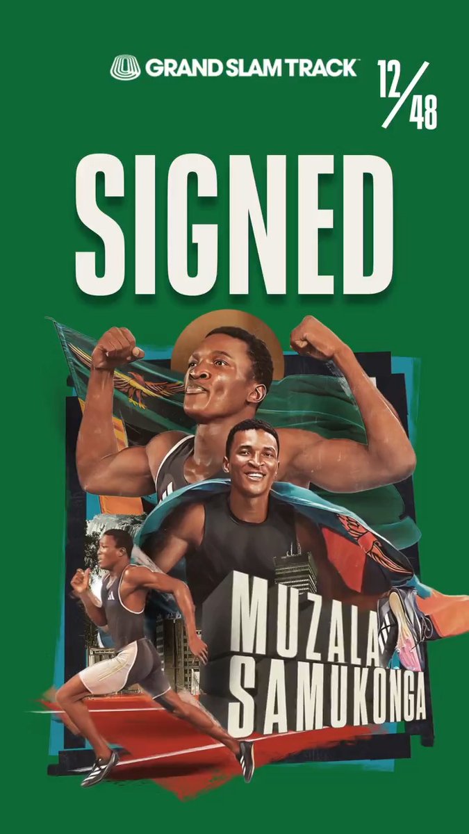 REPRESENTING ZAMBIA 🇿🇲 Muzala Samukonga is officially a Grand Slam Track Racer!