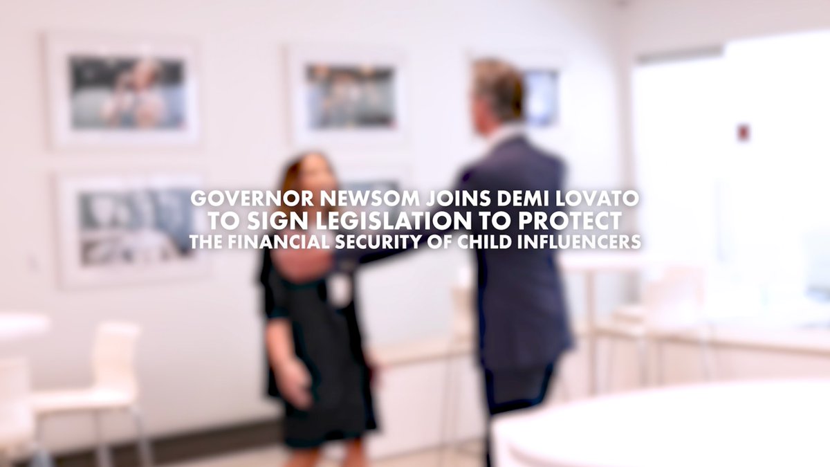 California is taking a stand with @DDLovato to protect child influencers on social media. Under new state labor laws, child creators on all platforms will now get a trust fund for their earnings that are accessible when they turn 18.
