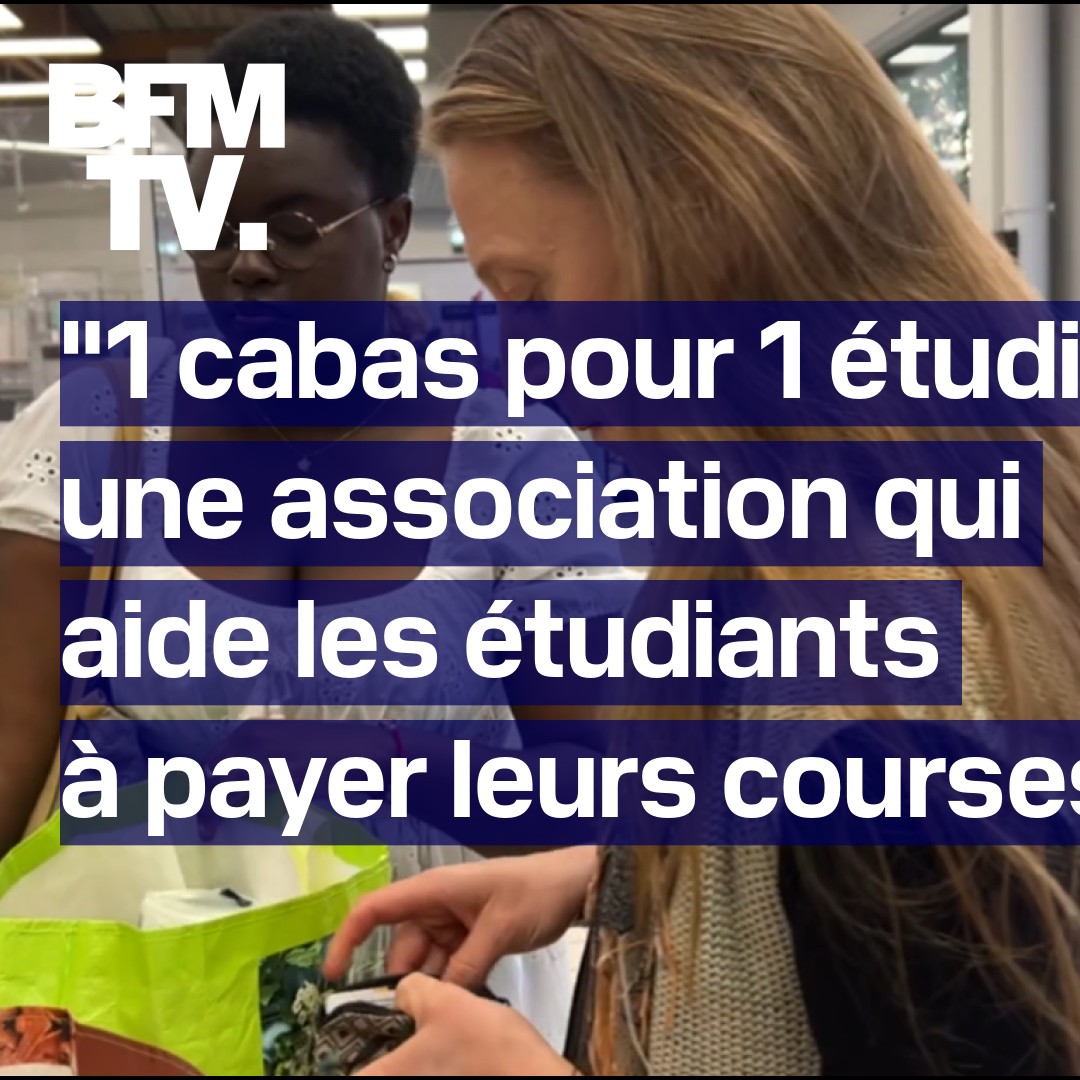 💬"Au prix où ça coûte, je ne peux vraiment pas" 🛒À Villeneuve-d'Ascq, un couple parraine une étudiante pour l'aider à payer ses courses grâce à la plateforme "1 cabas pour 1 étudiant"
