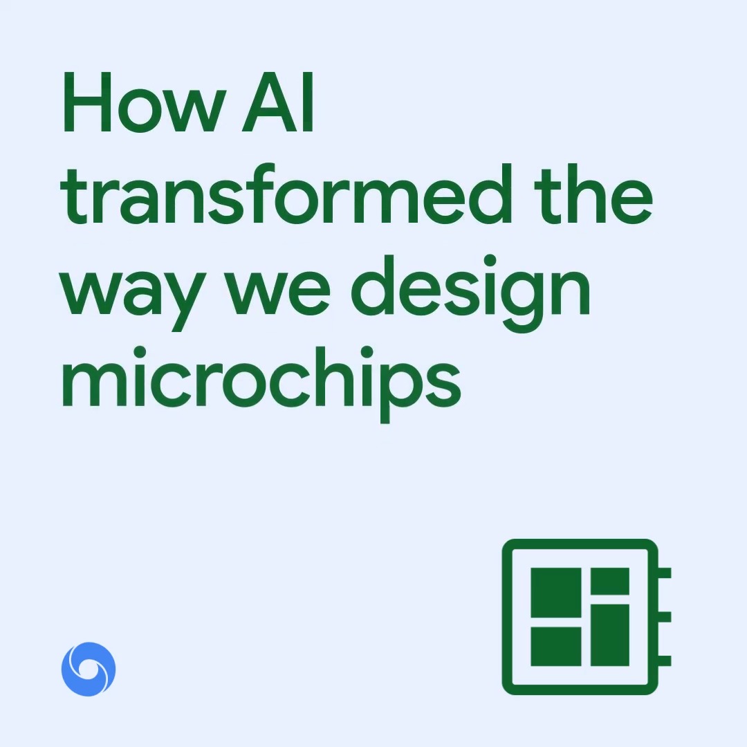 Our AI for chip design method AlphaChip has transformed the way we design microchips. ⚡ From helping to design state-of-the-art TPUs for building AI models to CPUs in data centers - its widespread impact can be seen across Alphabet and beyond. Find out more →
