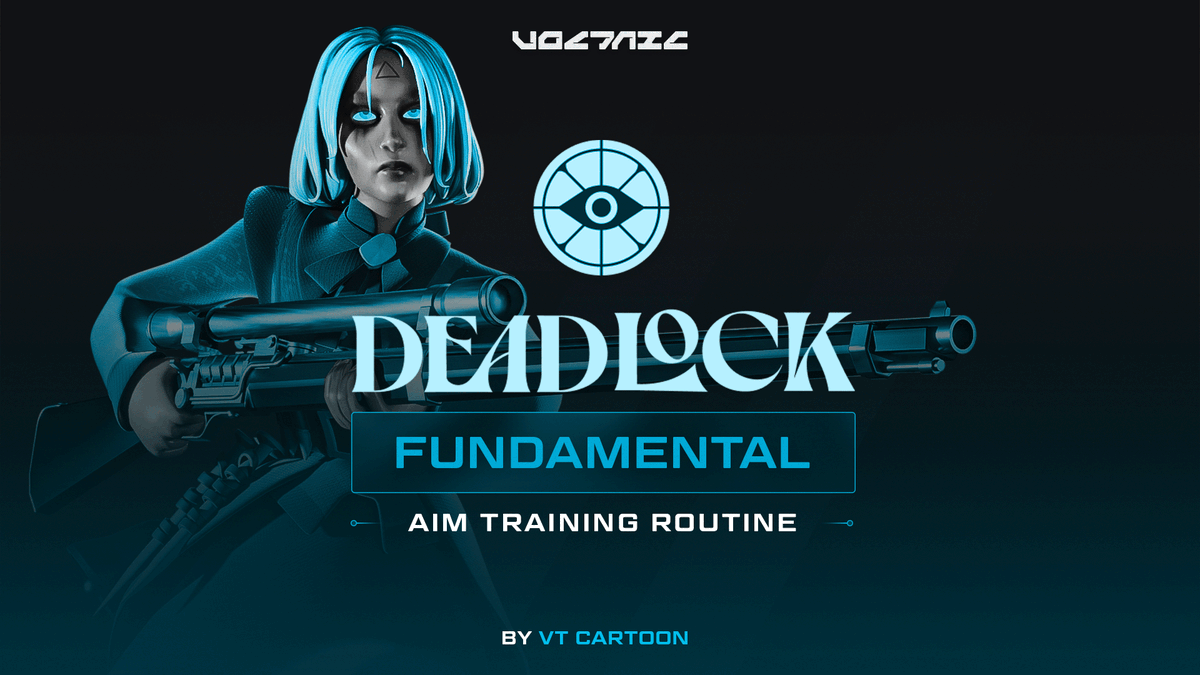 Announcing the Voltaic x @Aimlab Deadlock Fundamentals ⌜Crafted by @cartoonFPS⌟ An aim routine that covers all bases for aiming on Deadlock such as precise tracking, and small flicks for farming. It involves a heavy emphasis on precise/controlled tracking. 🏹 Links below