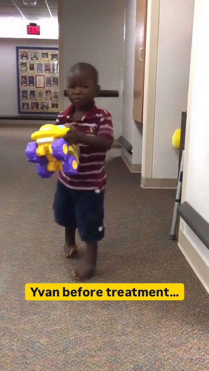Yvan was born in Africa with clubfoot. In 2016, his host family in Ohio traveled 450 miles to Iowa so he could receive treatment with orthopedic surgeon Jose Morcuende, MD. Now, Yvan is able to enjoy a game of tag and other fun activities. 💛
