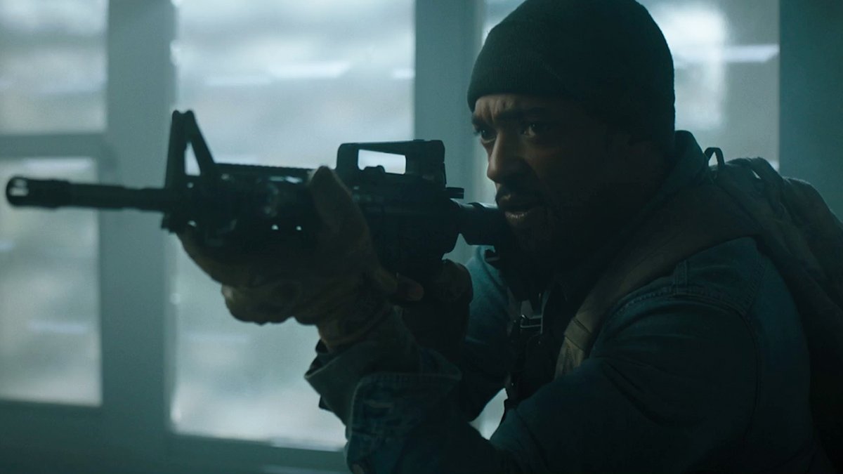 First trailer for ‘ELEVATION’, a post-apocalyptic thriller starring Anthony Mackie and Morena Baccarin. In theaters on November 8.