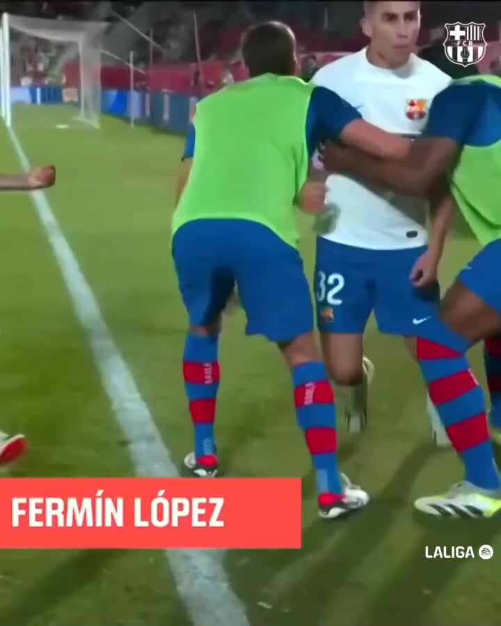 On this day, 1 year ago, Fermín scored his first official Barça goal! 🤩 #LaLigaHighlights