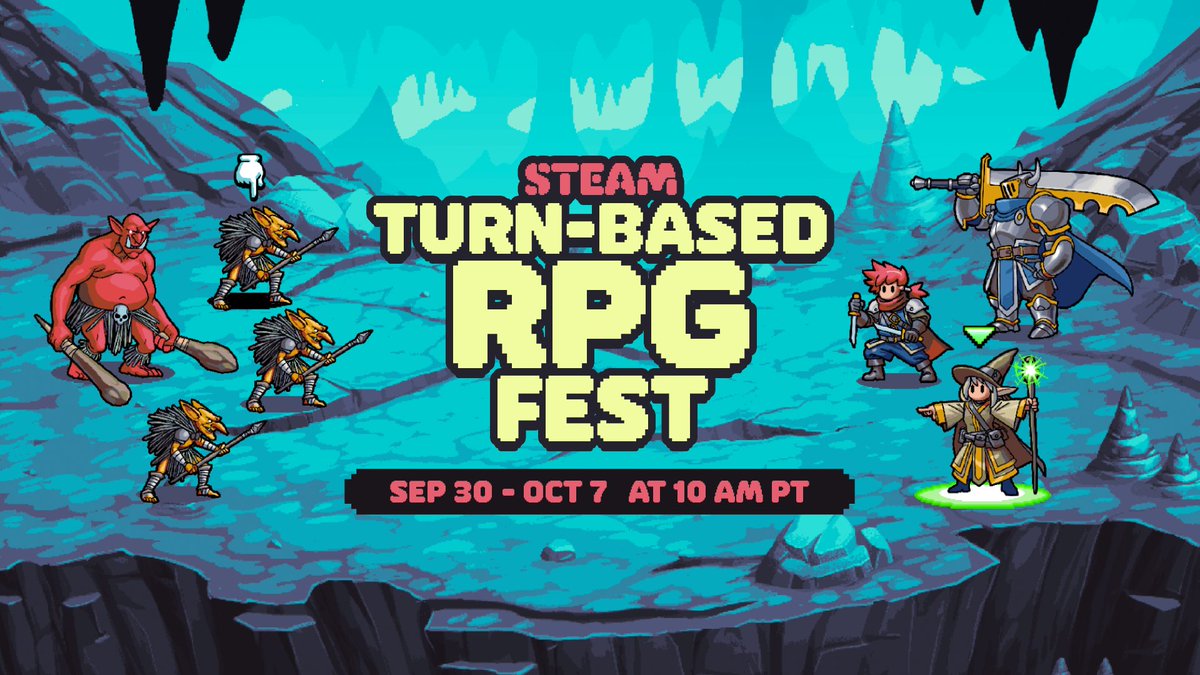 Landing on Monday September 30, Steam's Turn-Based RPG Fest celebrates all types of JRPGs, CRPGs, regular ol' RPGs, and all the other turn-based RPGs in between. Discounts, demos, and some extremely cool art coming to you soon!