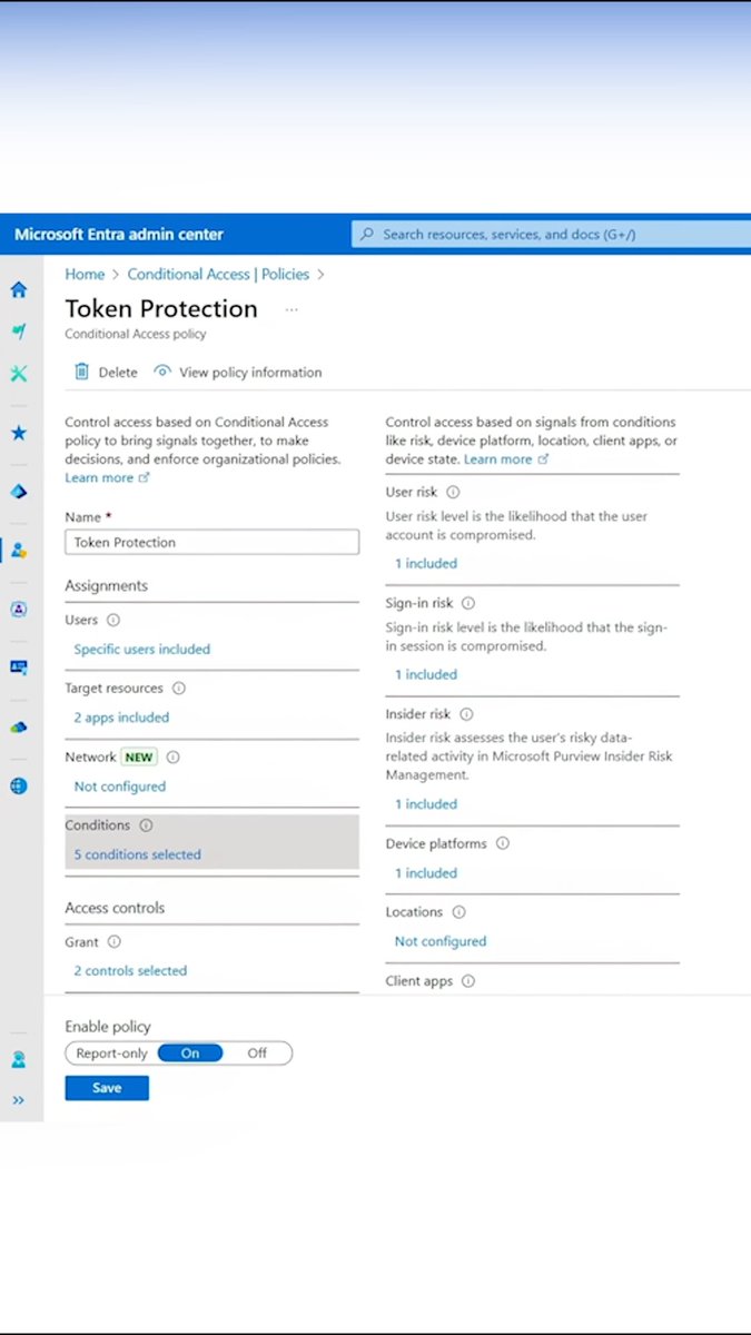Detect and shut down token attacks as they happen. Check out token protection enforcement in Microsoft Entra. #TokenProtection