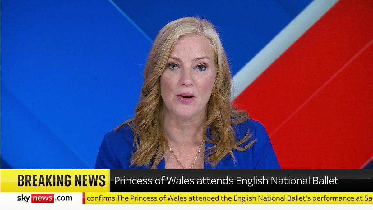 BREAKING: The Princess of Wales privately attended the English National Ballet's performance of Giselle, this afternoon. 📺 Sky 501, Virgin 602, Freeview 233 and YouTube