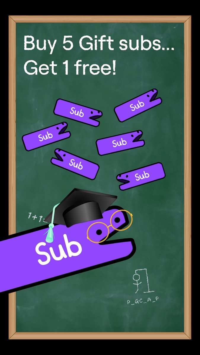 Subbie’s not done yet 🚨 🚨 From now until October 1st at 12 AM PT, every 5 Gifted Subs gets random bonus Subs! It’s positively Sub-lime! #SUBtember