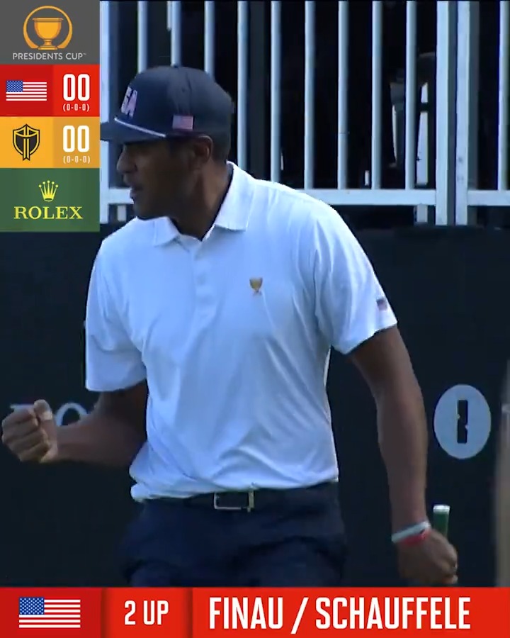 Pure dominance. It was a perfect day for #USTeamPC on Day 1 Presidents Cup. (Presented by ROLEX)