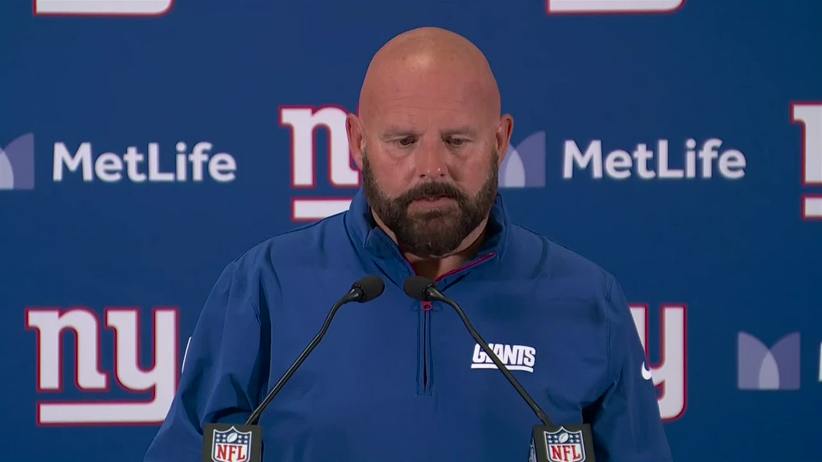 "It was a close game, so we didn't know what we'd need at the end there. But we were gonna kick it." Brian Daboll talks about the Giants' decision to kick a short field goal in the third quarter: