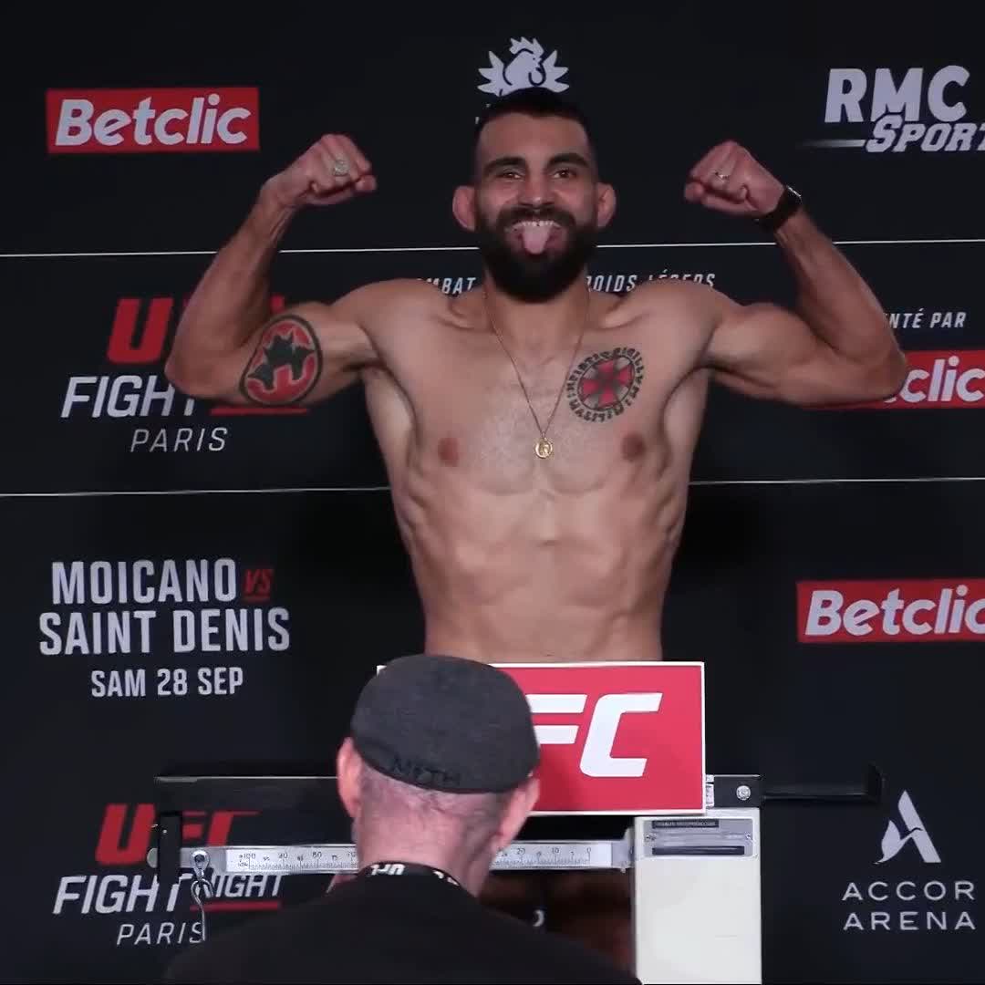 Benoît Saint Denis valide la pesée à 70,8 kg ! 🇫🇷⚖️ #UFCParis
