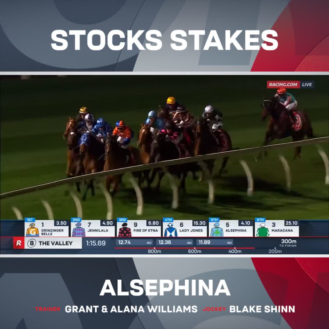 That turn of foot though... 😮‍💨 Alsephina gets the gap &amp; goes BANG in the last race at The Valley 🔥 Williams Racing WA Blake Shinn
