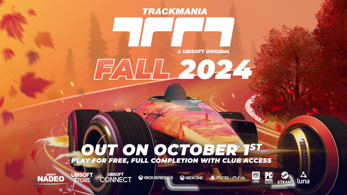 From October 1st, discover the new Fall season with 25 fresh tracks and the Fall Prestige skin! 🍂 Explore the new Platform game mode and solo Royal mode 🍁 More info ➡️
