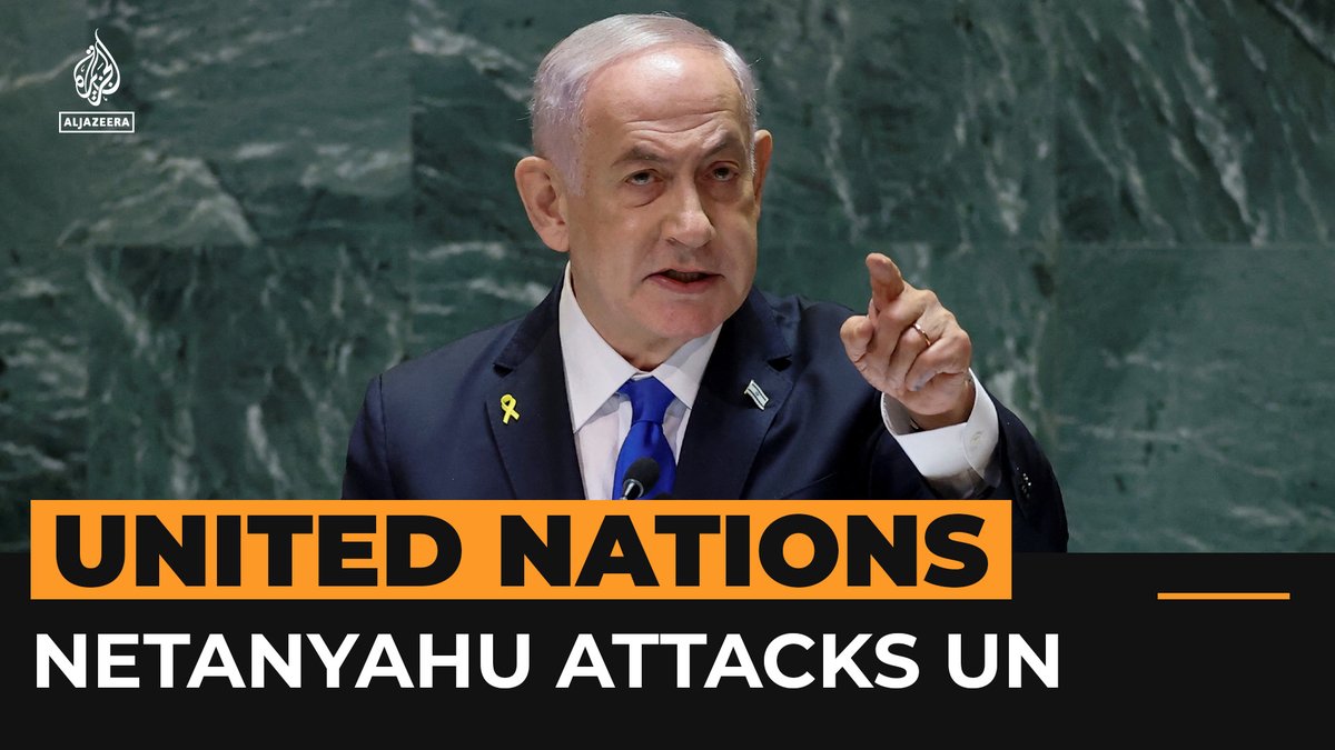 Israeli PM Benjamin Netanyahu attacked the UN as an “antisemitic swamp” and an “anti-Israel Flat Earth Society” during his address to the UN General Assembly, defending his gov't’s bombardment of both Gaza and Lebanon.