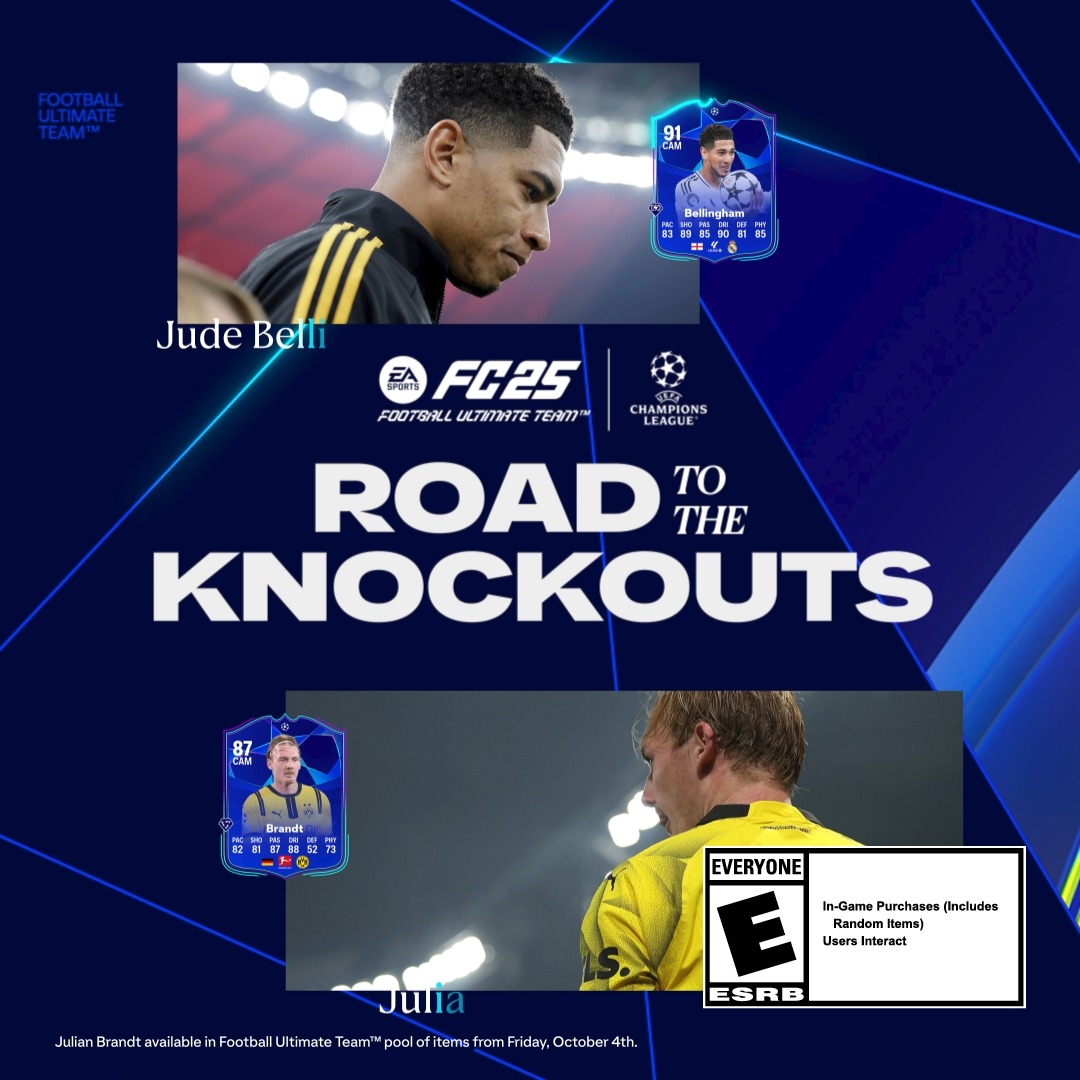 A new era in Europe's top competitions. Road to the Knockouts returns in #FC25, now with all-new upgrade opportunities based on the new League Stage of UEFA's most storied tournaments. Learn more: