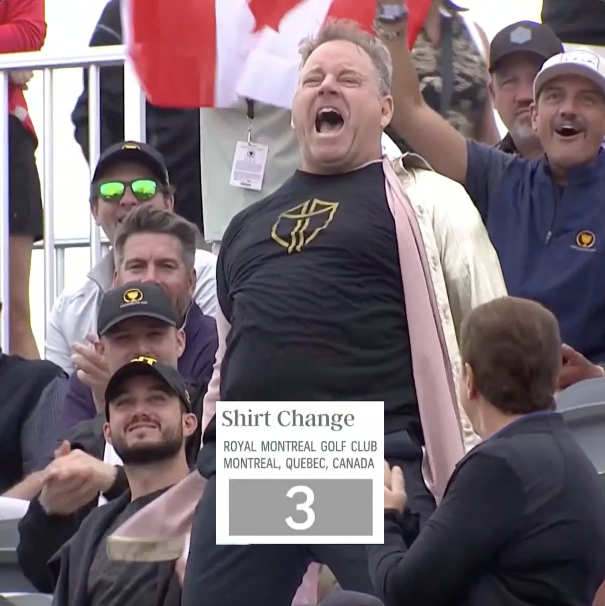 Safe to say we’ve found the top International fan at the #PresidentsCup! 😲