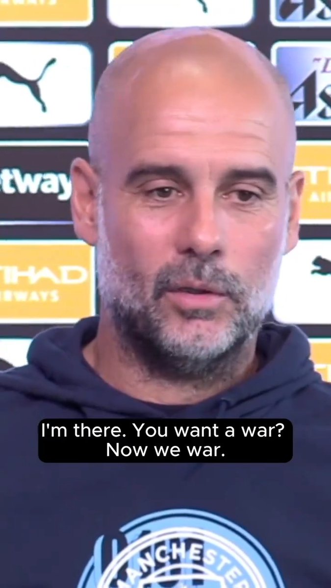 🔵🔥 “You provoke me? Ok, here I’m. You want a war? Ok, now we war”. Pep Guardiola ⤵️🎥 Hayters TV