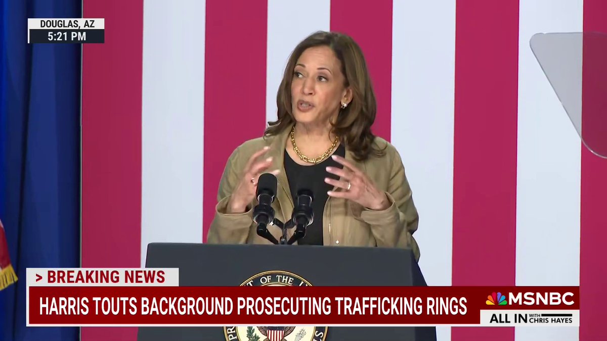 "While we understand that many people are desperate to migrate to the United States, our system must be orderly and secure. And that is my goal." Vice President Kamala Harris details immigration policy in AZ border speech.