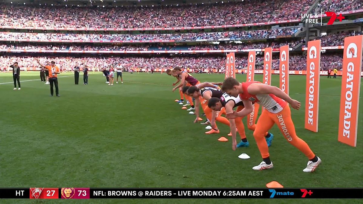 Beau McCreery wins the Grand Final sprint! How close was that 👀 #AFLGF