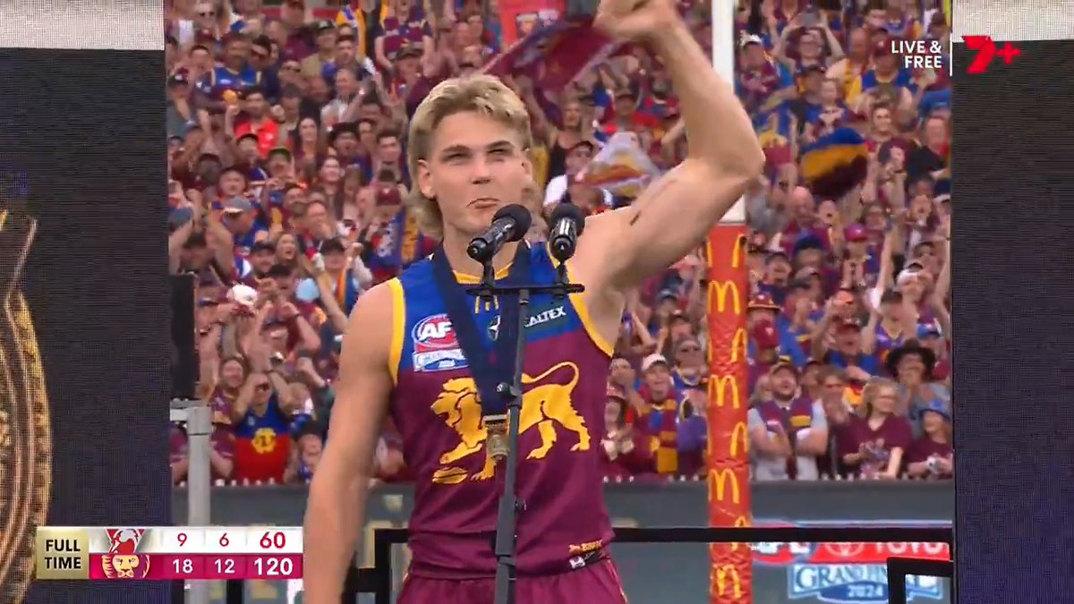 The 2024 Norm Smith Medallist is... Will Ashcroft! And how about the ovation 💪