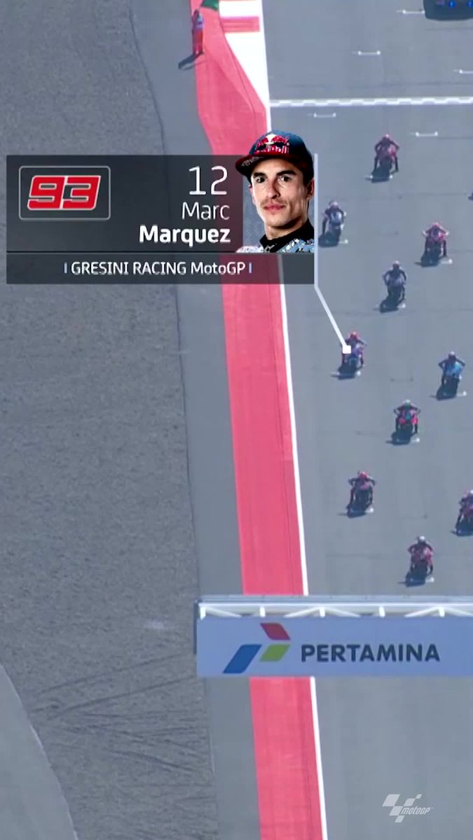 From 12th to 5th in one corner! 🚀 Half of Marc Márquez's comeback was completed in the first seconds of the #TissotSprint 🔥 #IndonesianGP 🇮🇩