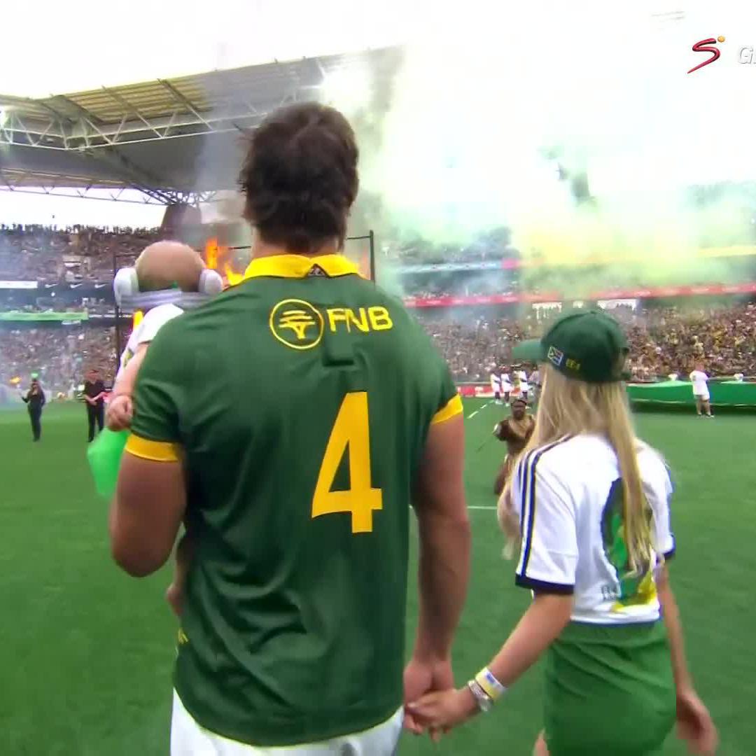 What a moment for Eben Etzebeth 🤩 He and his family soak up the atmosphere on a day where he becomes South Africa's most-capped Springbok 👇 📺 Stream #TRC2024 on DStv: