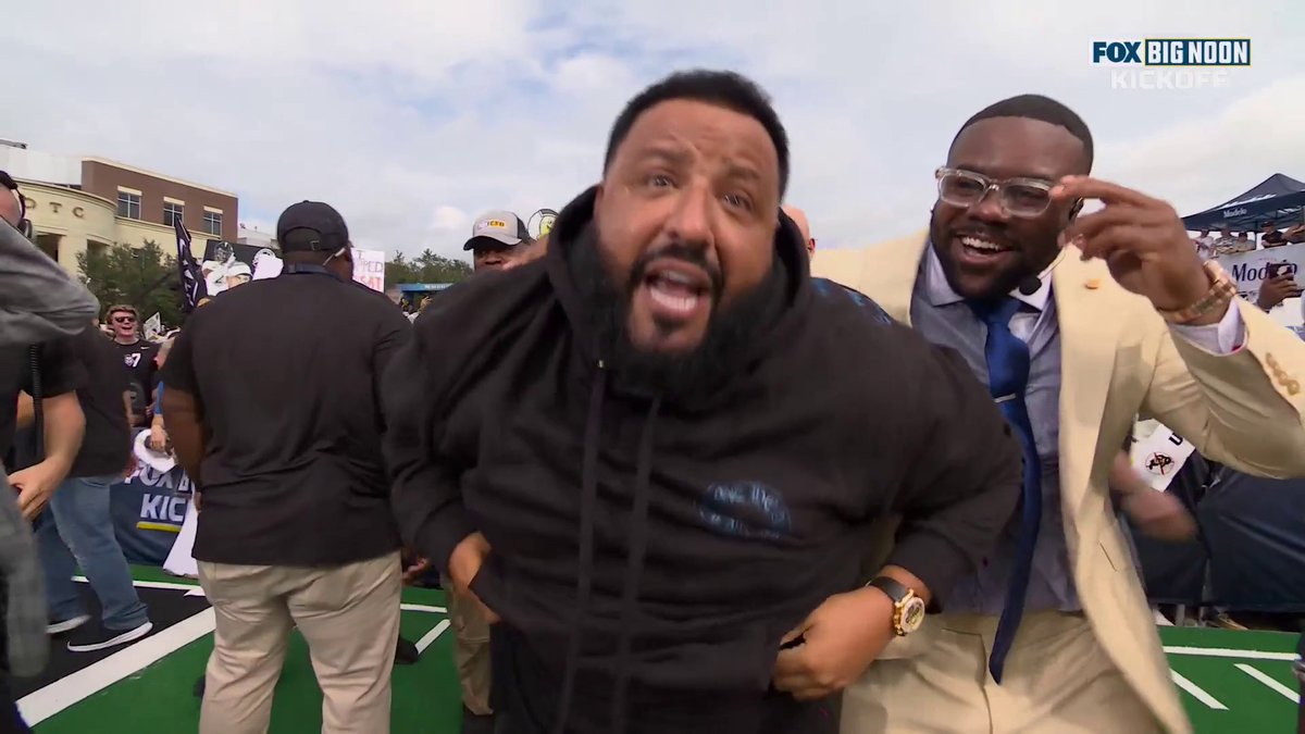 DJ Khaled CROWD SURFING at UCF before game vs. Colorado 🏄♂️😂 (via Big Noon Kickoff)
