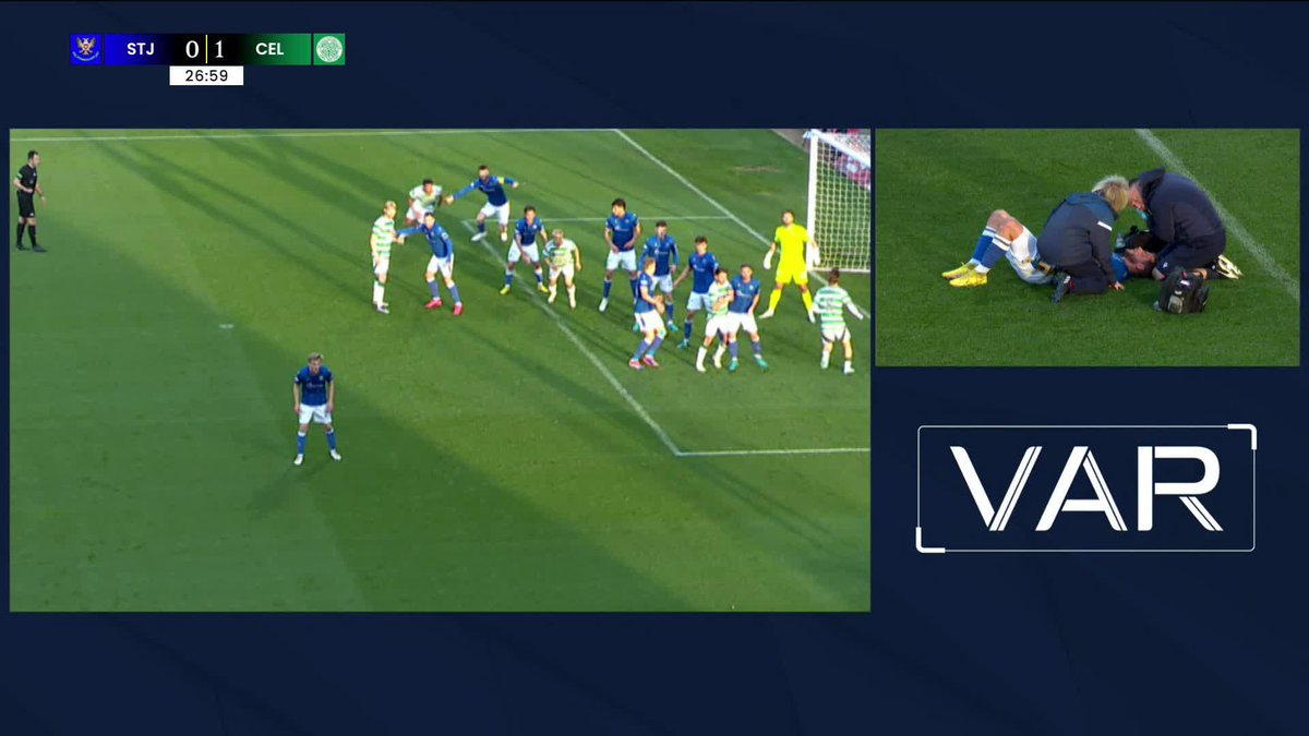 Daizen Maeda with a stunning volley! But the goal is disallowed after a VAR check for a foul in the box ❌ #STJCEL