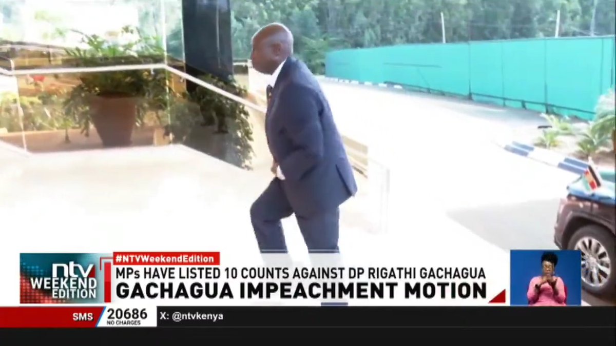 Gachagua impeachment motion An alleged meeting between Deputy President Rigathi Gachagua and President William Ruto where Gachagua allegedly banged the table on his boss in sheer anger after ruto denied him an eight billion shilling exit package, following sharp differences between the two is said to be at the centre of the charges that will be levelled against Gachagua at the floor of the national assembly next Tuesday. #NTVWeekendEdition Michelle Ngele-Odhiambo