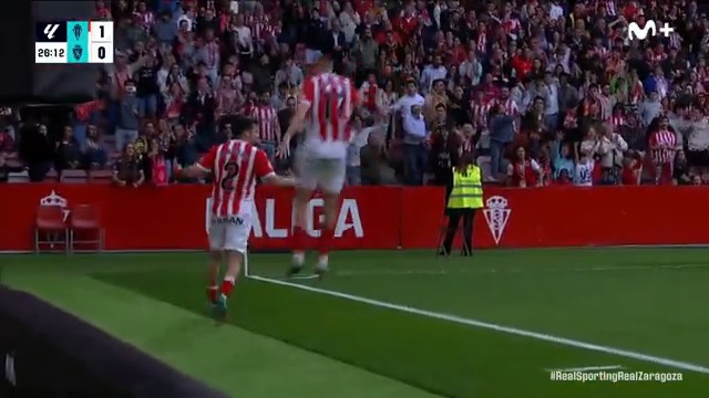 La presión. La pausa. El golpeo. 🌹 Guille Rosas tumba al Real Zaragoza. Real Sporting #LALIGAHYPERMOTION #LaCasaDelFútbol