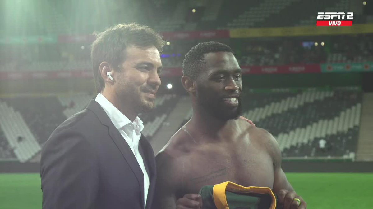 ¡Siya Kolisi le regaló su camiseta a Juan Martín Hernández! #RugbyChampionship