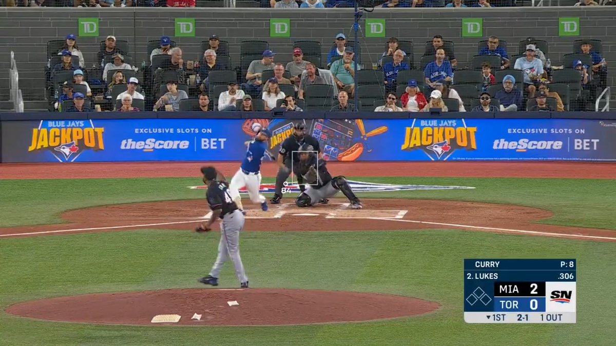 The first career MLB homer for Nathan Lukes! #TOTHECORE