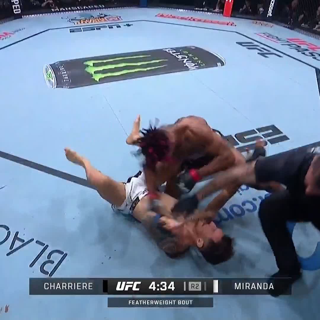 MY GOODNESS THE LAST PIRATE 🏴‍☠️ 😮‍💨 He gets the finish 27 seconds into round 2! #UFCParis
