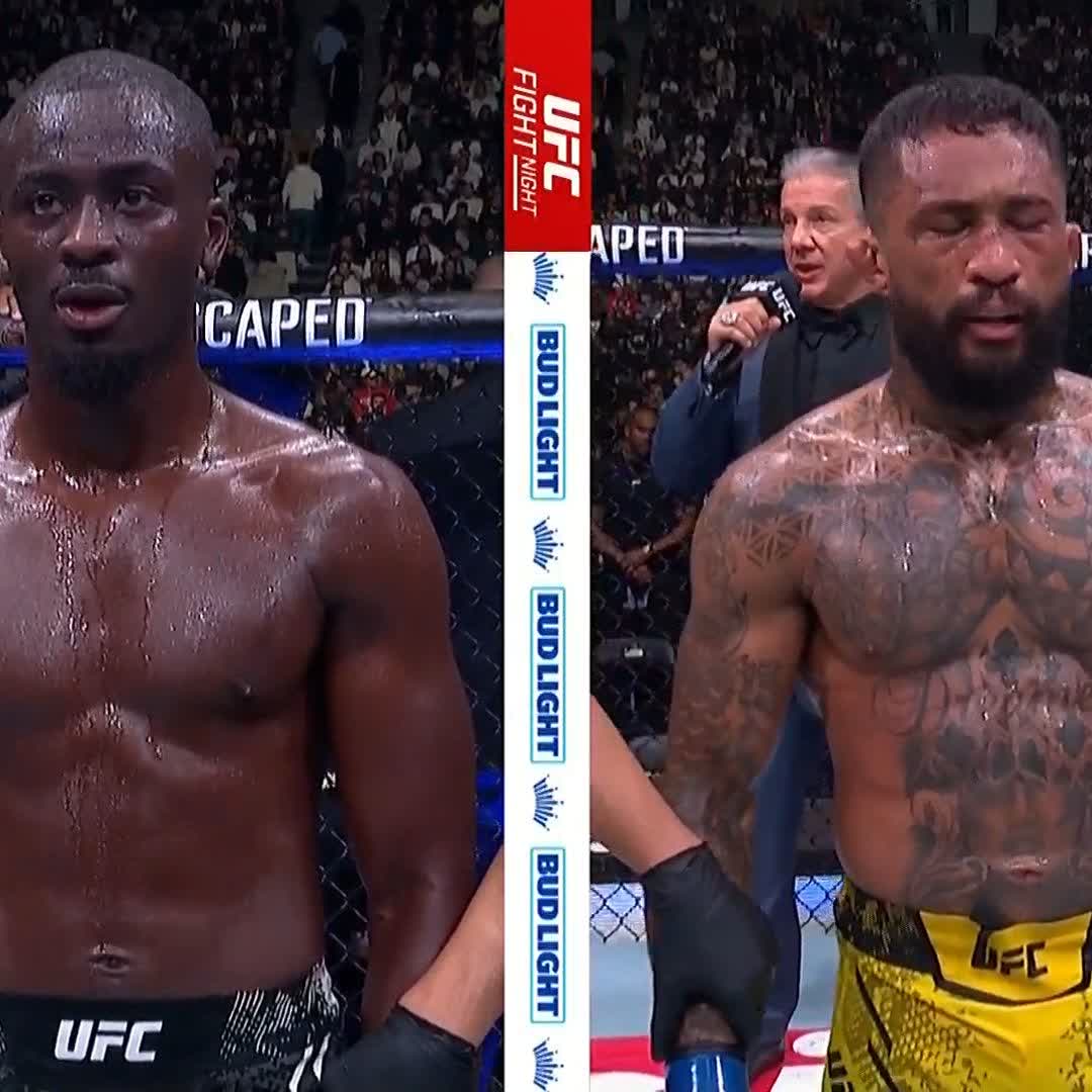 As close as it can get 👀 Will_gomis takes the split decision victory! #UFCParis