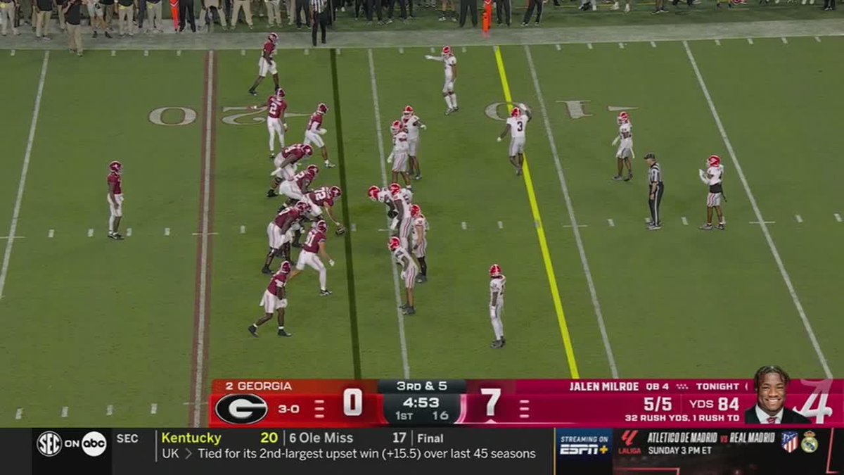 Perfect. Product. Placement. Jalen Milroe➡️ Jamarion Miller 📺: ABC