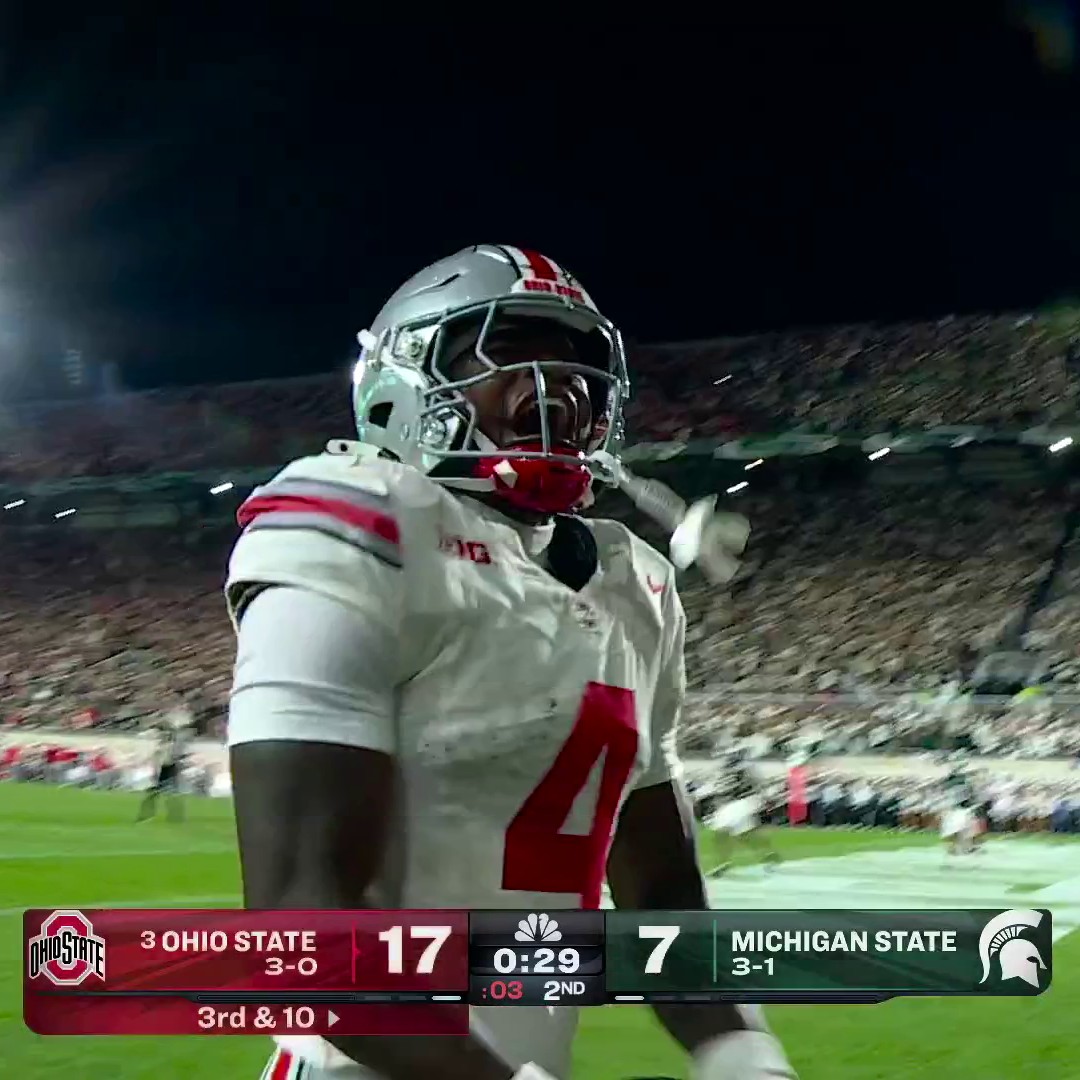 OH MY. 😱 Jeremiah Smith is HIM. 📺 Peacock | Ohio State Football