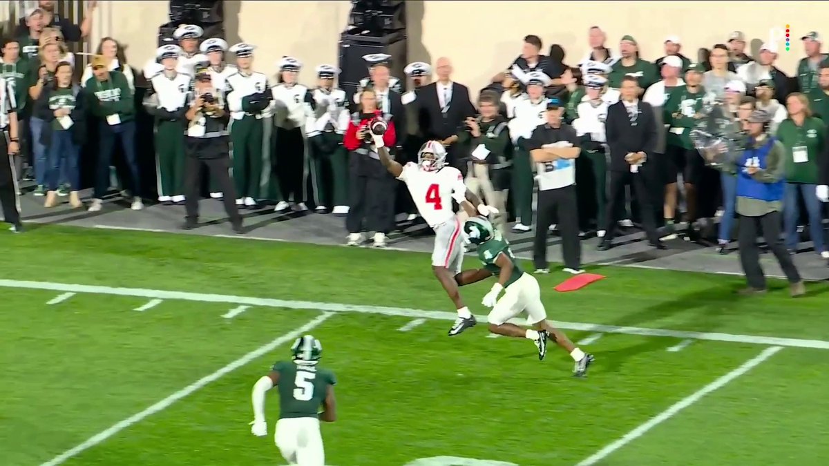 Another angle of Jeremiah Smith’s ABSURD one-handed touchdown catch.