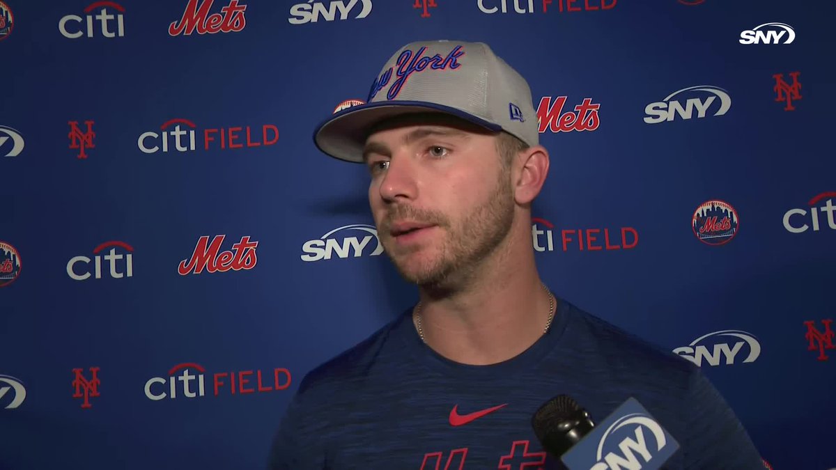 Pete Alonso was asked what he makes of the Mets' last three games: "It's never a good time during the season, but if you look at the big picture, we've played great baseball. We just need to flush today and move forward and focus on tomorrow."