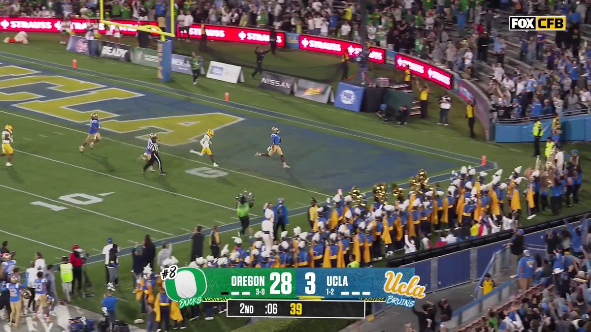 Bryan Addison with a pick 6 against his former team!!! UCLA Football