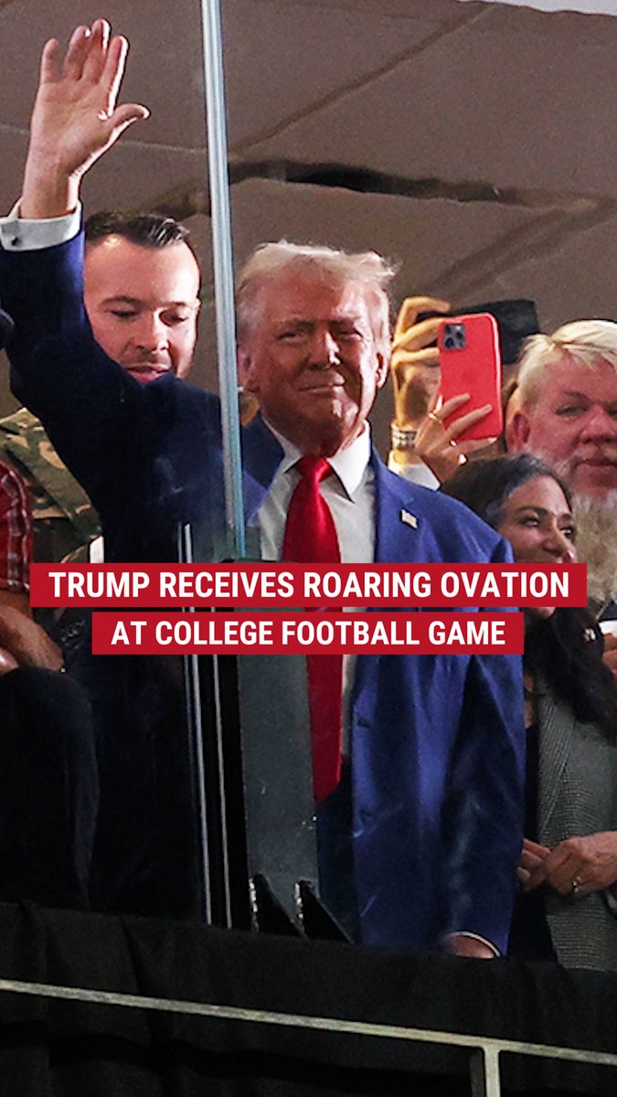WATCH: Trump electrifies the crowd at the Alabama vs. Georgia game as the stadium erupts in thunderous ‘USA!’ chants when the former president appears on the jumbotron.