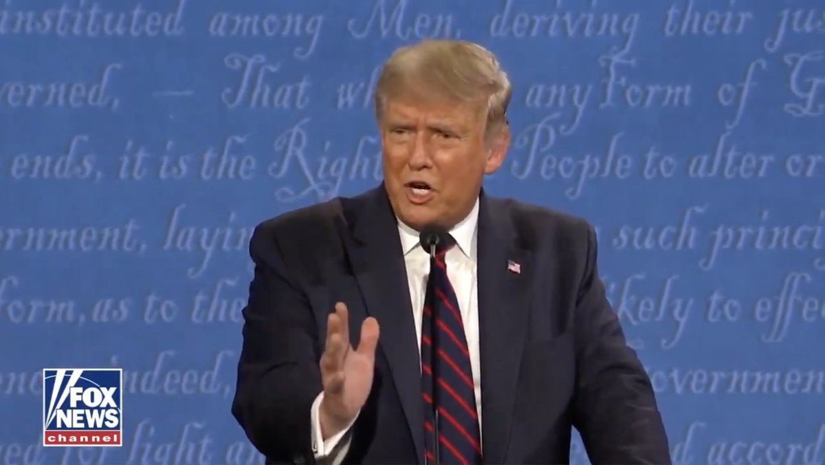 Four years ago today Q: Are you willing to condemn white supremacists and militia groups, and to say that they need to stand down? Trump: Proud Boys, stand back and stand by